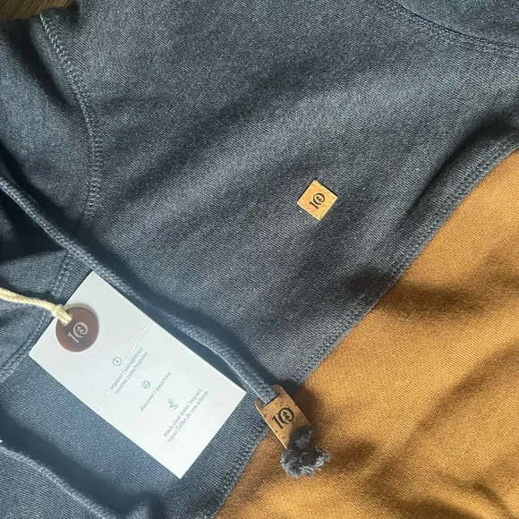 NWT Tentree Brand Two-Tone Hoodie in Blue and Brown size XL - Picture 2 of 3